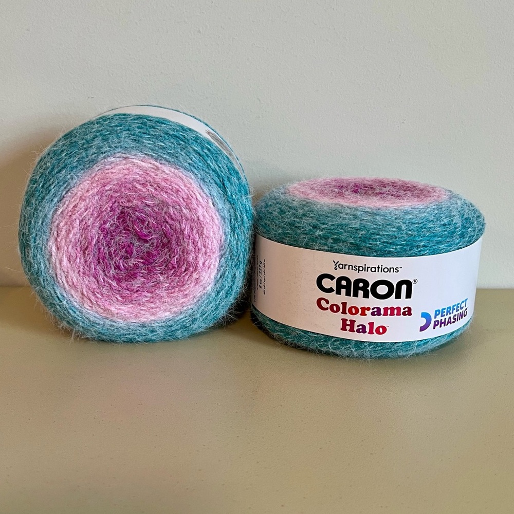 Discontinued Caron Colorama Halo Cakes in Blue Raspberry